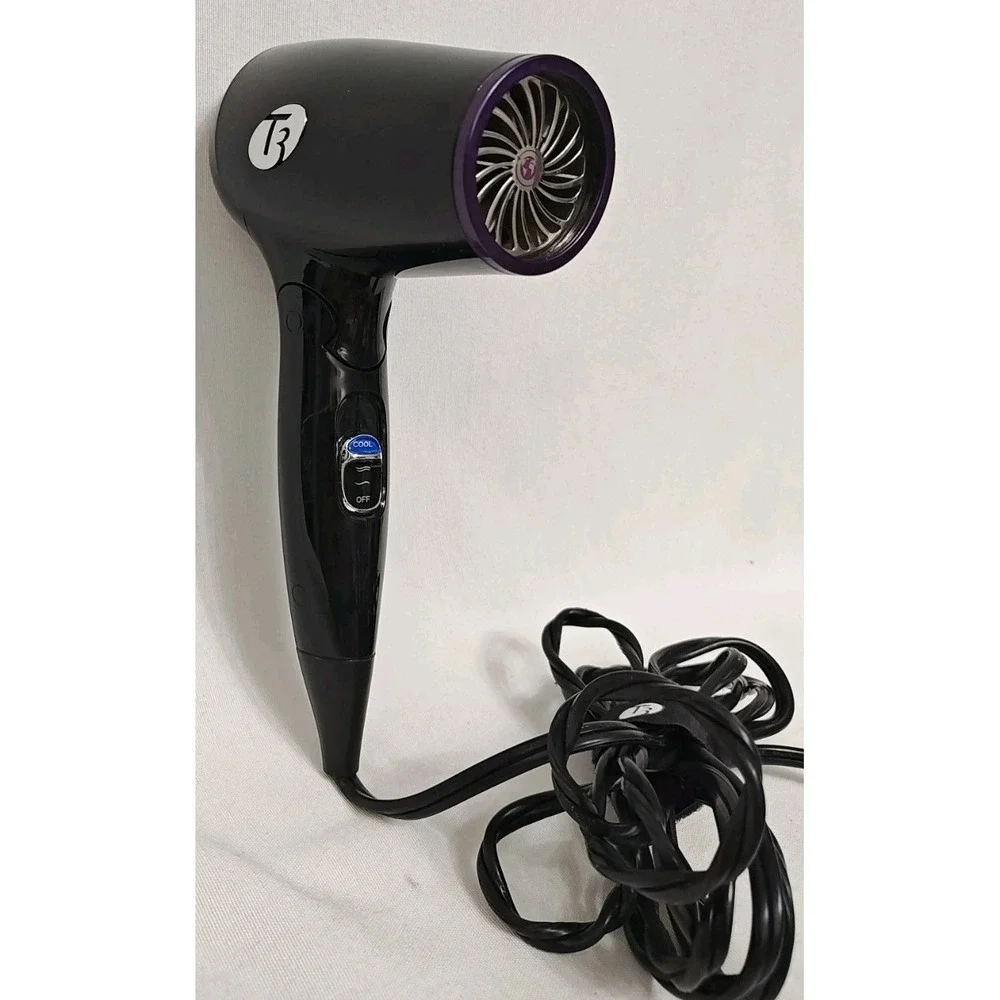 T3 Featherweight Compact Travel Hair Dryer Model 76850 Folding Black‎ Tested